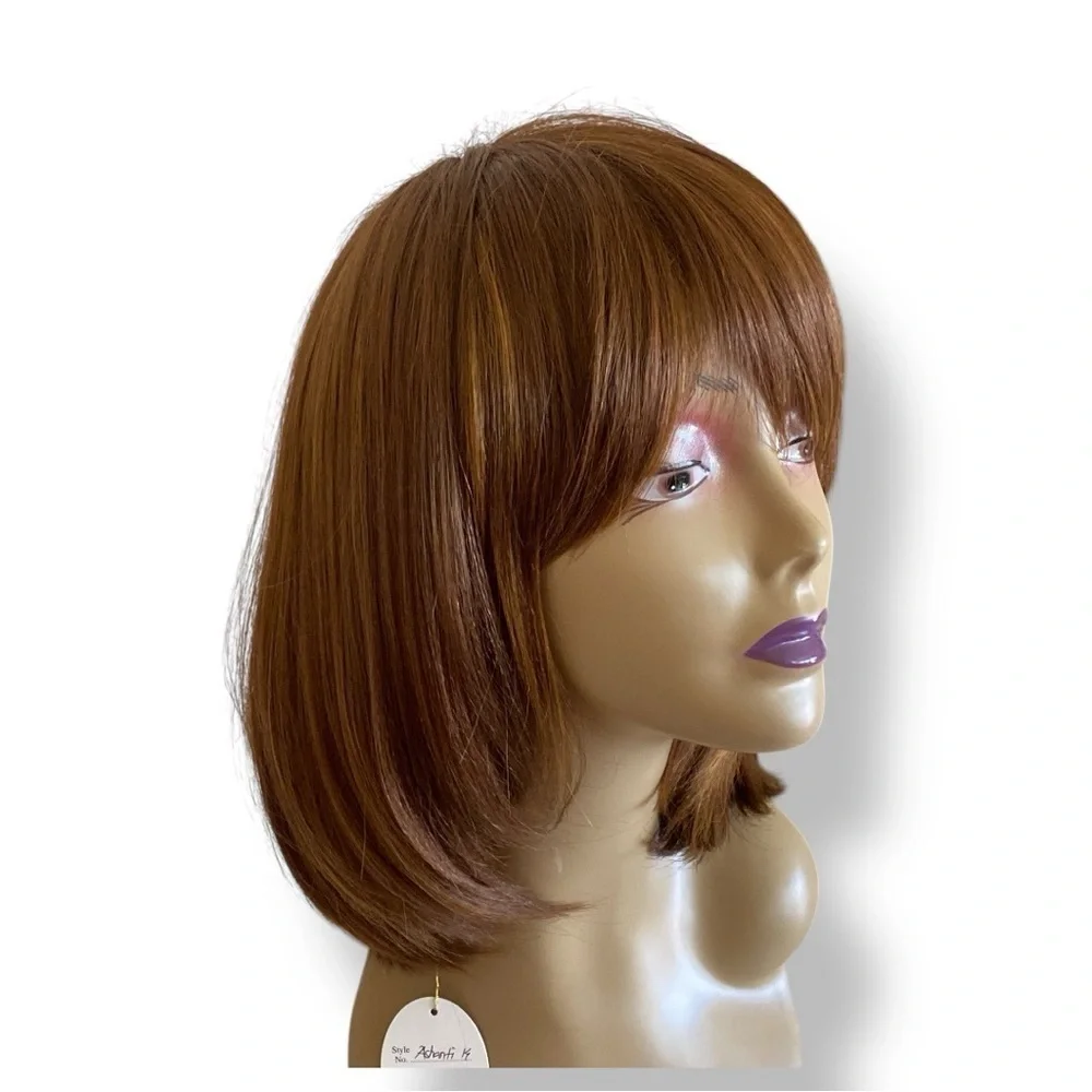 Synthetic Chin Length Bob Wig Color P4/27/30 NWT Chic Trendy Minimalist …